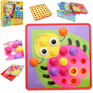 Mozaika Montessori guzikowa dla malucha układanka trening rączki