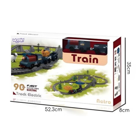 WOOPIE Kolejka Elektryczna Lokomotywa Towarowa Tor XXL 90 el.