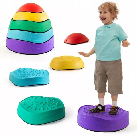 Kamienie sensoryczne zestaw 5 kolorów dla dzieci, ćwiczenia i Zabawa