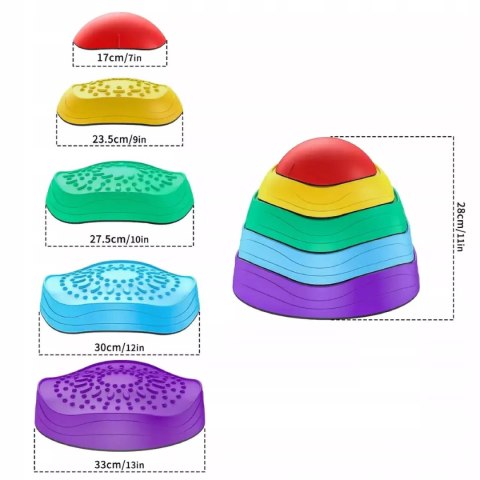 Kamienie sensoryczne zestaw 5 kolorów dla dzieci, ćwiczenia i Zabawa