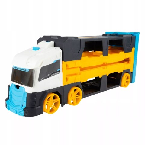 Laweta TIR 2w1 z Wyrzutnią Aut i Torem 125 cm + 2 Autka Wyścigowe