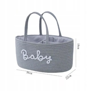 Organizer na pieluszki dla mamy torba na akcesoria niemowlaka szara