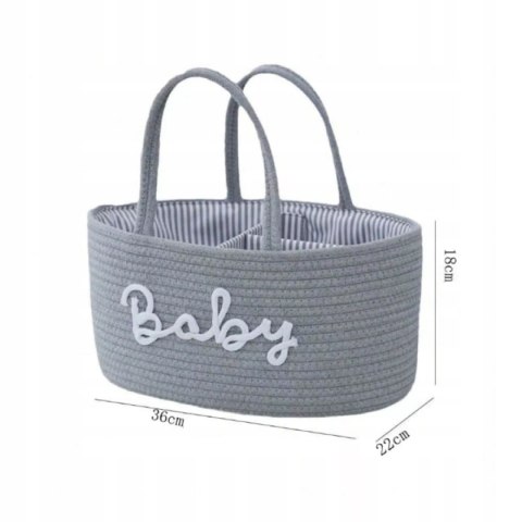 Organizer na pieluszki dla mamy torba na akcesoria niemowlaka szara