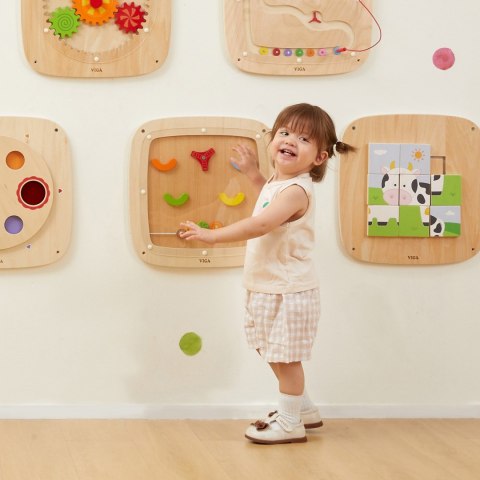 VIGA Drewniana Tablica Manipulacyjna Sensoryczna Gra w Pinball