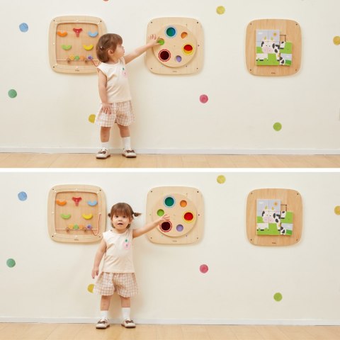 VIGA Drewniana Tablica Manipulacyjna Sensoryczna Układanka Obrazkowa