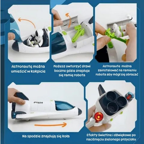 WOOPIE Zestaw Kosmiczny Prom i Łazik Space Set