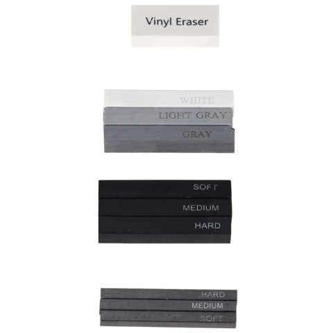 Ołówki do szkicowania rysowania zestaw plastyczny 54 elementy