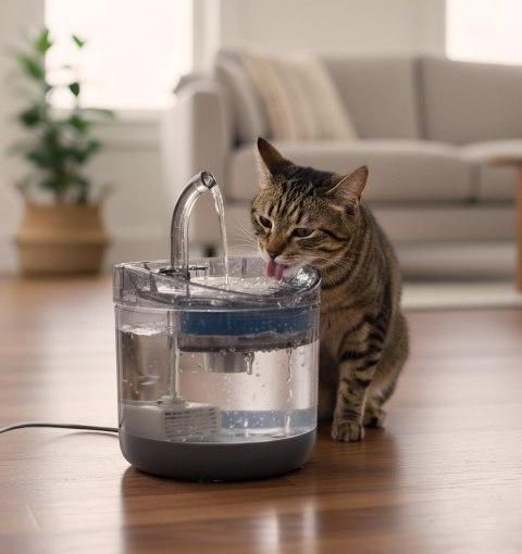 Poidełko fontanna dla psa kota zwierząt automatyczne poidło USB 1,8l filtr czyszczący