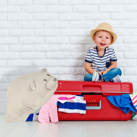 Poduszka podróżna 2w1 rogal pod kark do samolotu samochodu maskotka miś