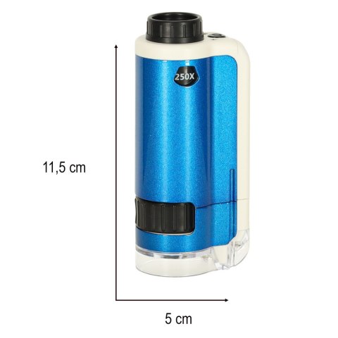Mikroskop kieszonkowy szkolny edukacyjny naukowy mini LED