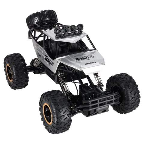 Samochód zdalnie sterowany na pilota RC Rock Crawler 1:12 4WD METAL srebrny