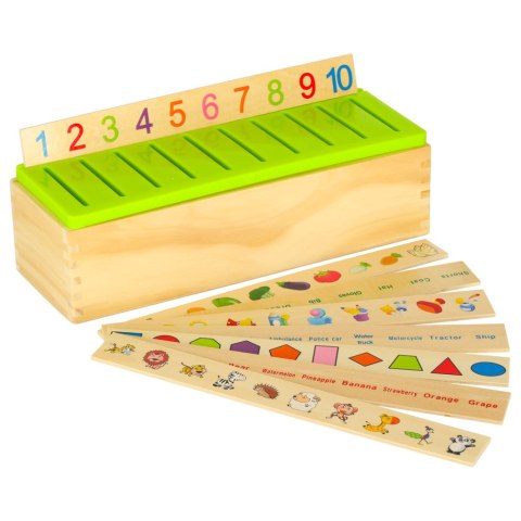 Sorter drewniany układanka logiczna dopasuj obrazki