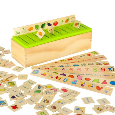 Sorter drewniany układanka logiczna dopasuj obrazki