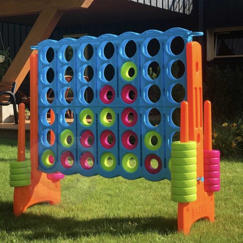 FEBER Gra Logiczna Strategiczna do Ogrodu Domu 4 Kółka w Linii Rzędzie Mega 4 in Line