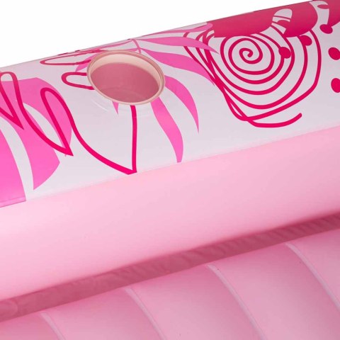 Materac dmuchany do pływania z poduszką różowy