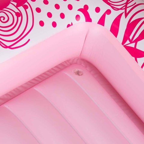 Materac dmuchany do pływania z poduszką różowy