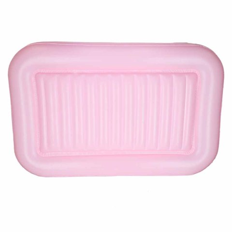 Materac dmuchany do pływania z poduszką różowy