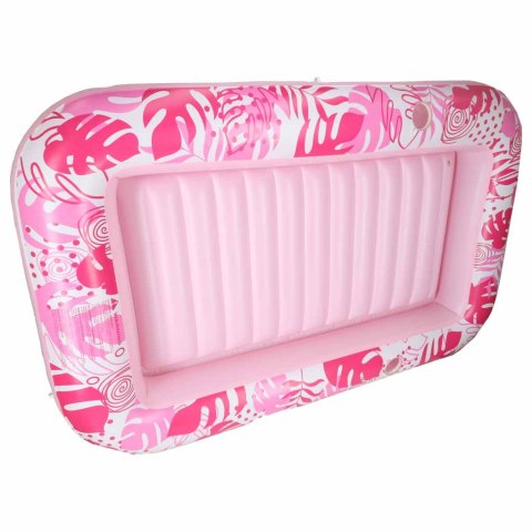 Materac dmuchany do pływania z poduszką różowy