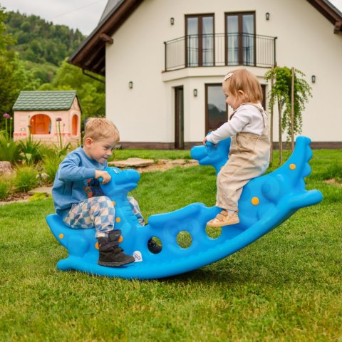 WOOPIE Bujak Wieloosobowy Dino Huśtawka Równoważna Niebieska