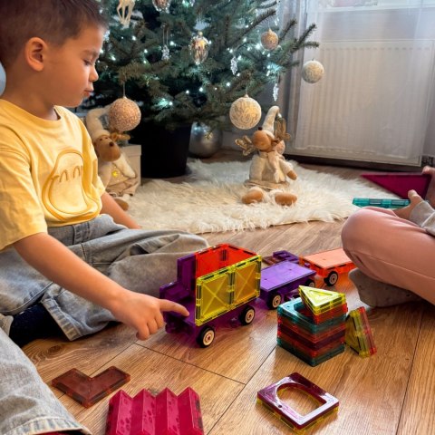 WOOPIE Klocki Magnetyczne 3D Zestaw Pociąg 71el.