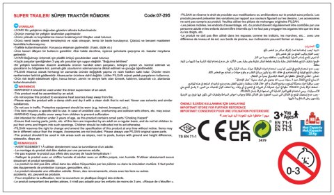 WOOPIE Przyczepka SUPER TRAILER Czerwona 35 kg