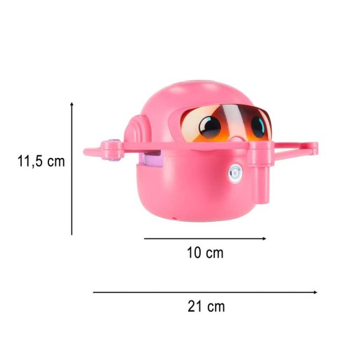 Zabawka interaktywna edukacyjna robot nauka rysowania fiszki mazaki różowy