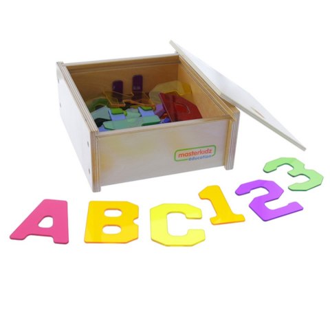 MASTERKIDZ Przezroczyste Cyfry i Litery 38 szt. Montessori