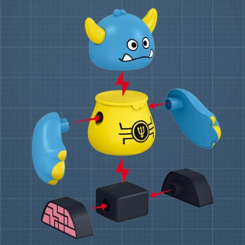 Magnetyczne Potwory Klocki Roboty dla dzieci 18m+ Zabawka Edukacyjna