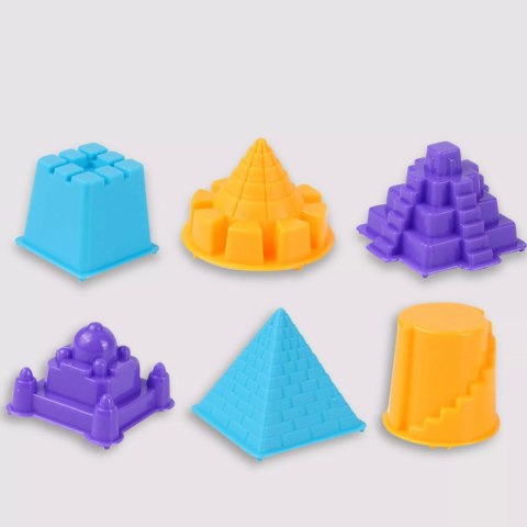 Piasek Kinetyczny dla dzieci z Pojazdami Budowlanymi i Żurawiem w Walizce