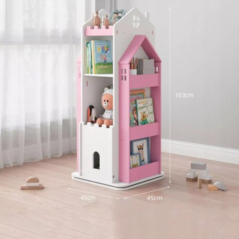 REGAŁ NA KSIĄŻKI OBROTOWY PÓŁKA DOMEK ORGANIZER POKÓJ DZIECIĘCY W360-3