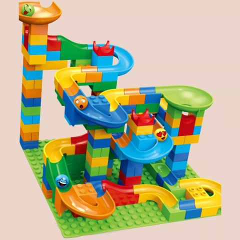 Tor Kulkowy Kulodrom Duży Labirynt Wyścigi Kulek 514 el. klocki