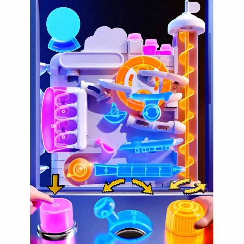 Tor Kulkowy Montessori Gra Zręcznościowa Labirynt 3D 16 Poziomów dla Dzieci