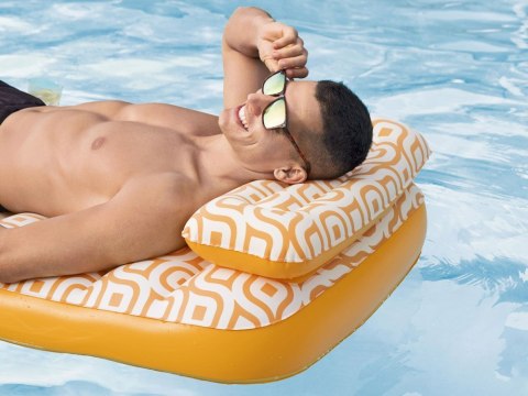 Bestway Materac plażowy Komfort Plus Deluxe 183x84cm oparcie + uchwyt 43836