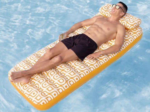 Bestway Materac plażowy Komfort Plus Deluxe 183x84cm oparcie + uchwyt 43836