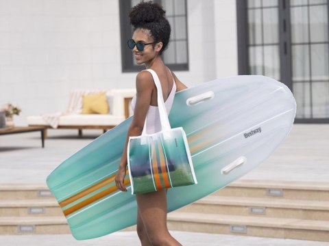 Bestway Materac plażowy z uchwytami TAHITI 183x71cm + torba plażowa 42072