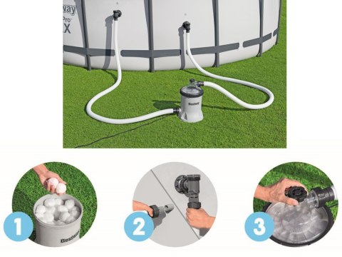 Bestway Pompa filtrująca do basenu 5678 l/h na kulki filtracyjne 58870