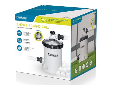Bestway Pompa filtrująca do basenu 5678 l/h na kulki filtracyjne 58870