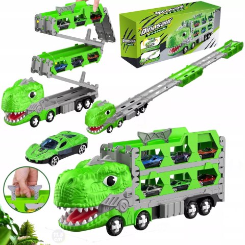 Ciężarówka Dinozaur Tor Wyścigowy 2 Auta resoraki dla Dzieci
