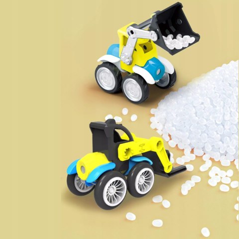 Klocki Magnetyczne Pojazdy Budowlane Drogowe Komplet Zestaw 6 pojazdów