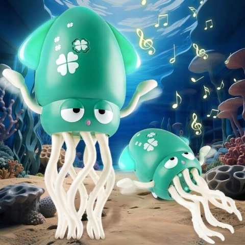 Tańcząca Ośmiornica USB - Interaktywna Zabawka z Muzyką i LED + Wędka