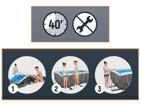 Bestway Basen STELAŻOWY 404x201x100cm 10w1 56442