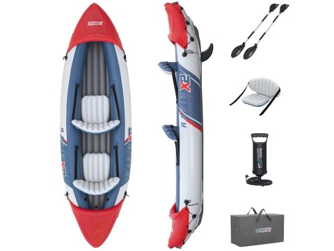 Bestway Dmuchany kajak 2-osobowy LITE-RAPID X2 + wiosła max 160kg 65077