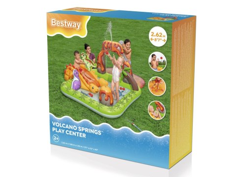 Bestway Wodny plac zabaw DINOZAURY 262x188x102cm zjeżdżalnia i akces. 53172