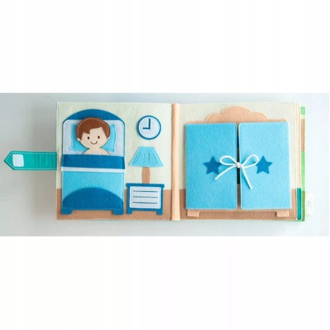 Cicha Książeczka dla dzieci Tablica Manipulacyjna Montessori Filcowa dom