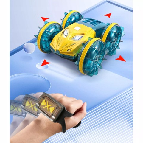 Samochód zdalnie sterowany JEŹDZI PO WODZIE terenowy AMFIBIA dla dzieci