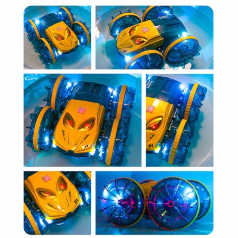 Samochód zdalnie sterowany JEŹDZI PO WODZIE terenowy AMFIBIA dla dzieci