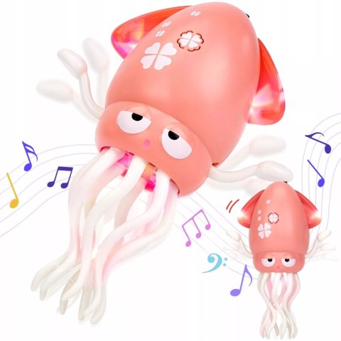 Tańcząca Ośmiornica USB - Zabawka Interaktywna z Muzyką i LED + Wędka