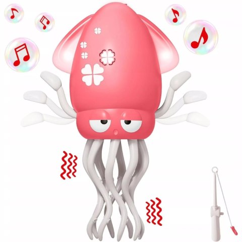 Tańcząca Ośmiornica USB - Zabawka Interaktywna z Muzyką i LED + Wędka