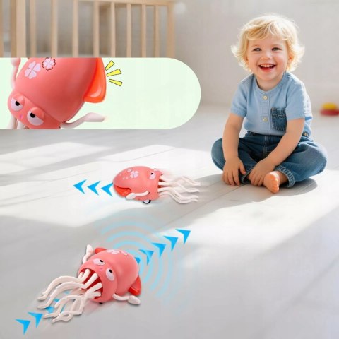 Tańcząca Ośmiornica USB - Zabawka Interaktywna z Muzyką i LED + Wędka