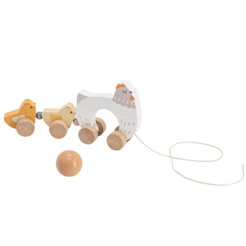 VIGA PolarB Drewniana Kurka z Pisklętami do Ciągnięcia